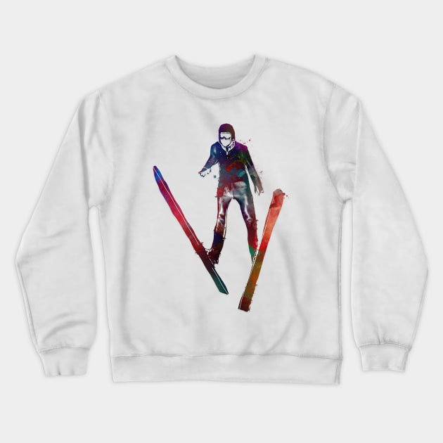 Ski jumping sport art #skijumping #sport Crewneck Sweatshirt by JBJart